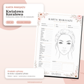 Karta Makijażu Kwiatowa Koralowa – PDF A4 do druku