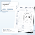 Karta Makijażu Błękitna – PDF A4 do druku