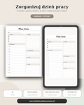Plan Dnia Office PDF A4 – beżowy minimalistyczny