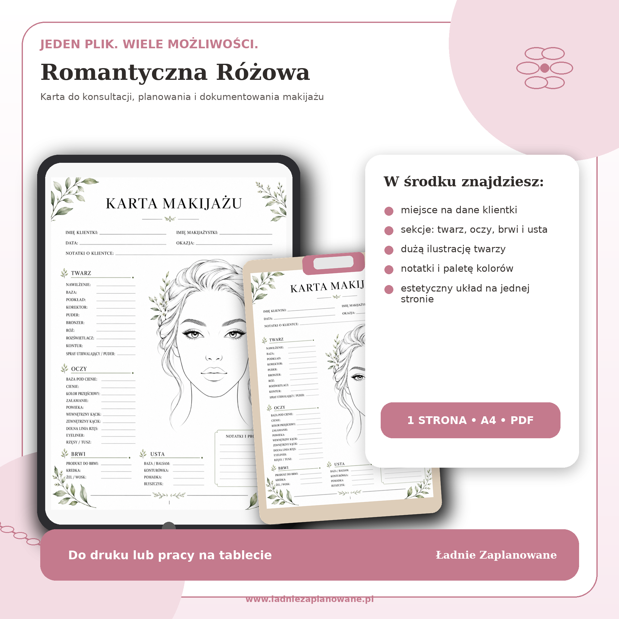Karta Makijażu  – PDF A4