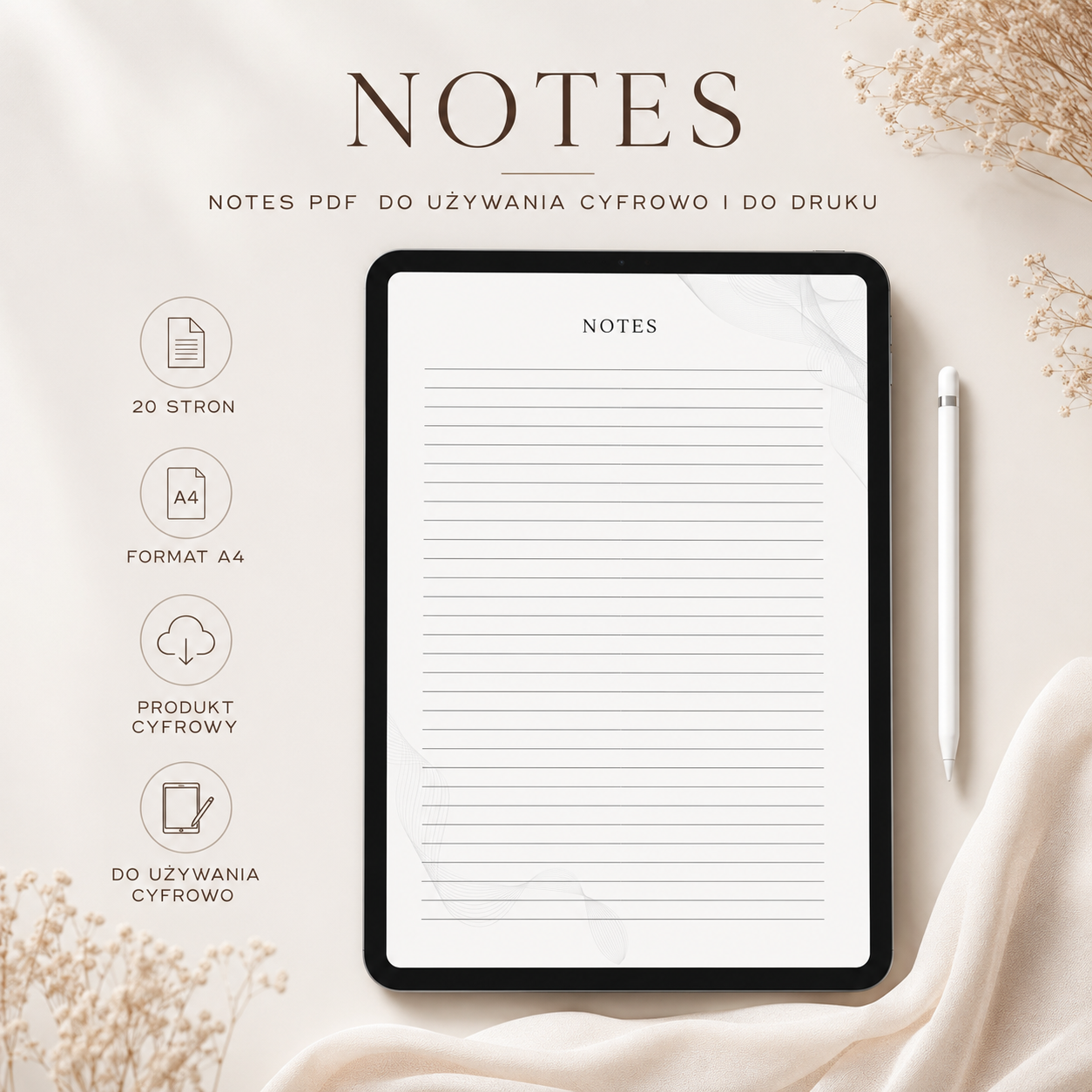 Basic Notes PDF A4 – do używania cyfrowo i do druku