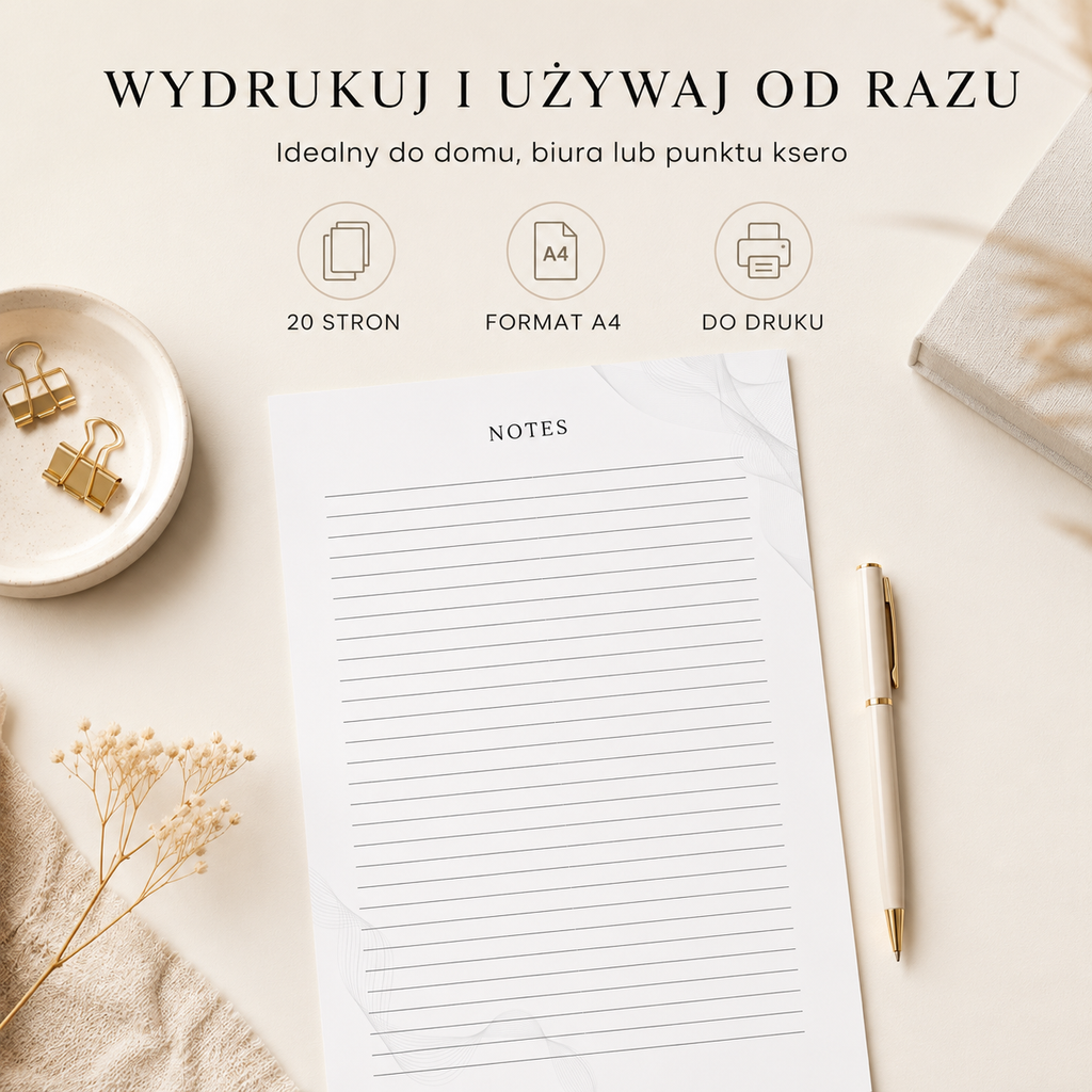 Basic Notes PDF A4 – do używania cyfrowo i do druku