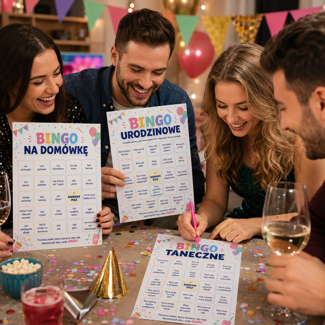Pakiet Imprezowe Bingo- PDF do druku i użytku cyfrowego