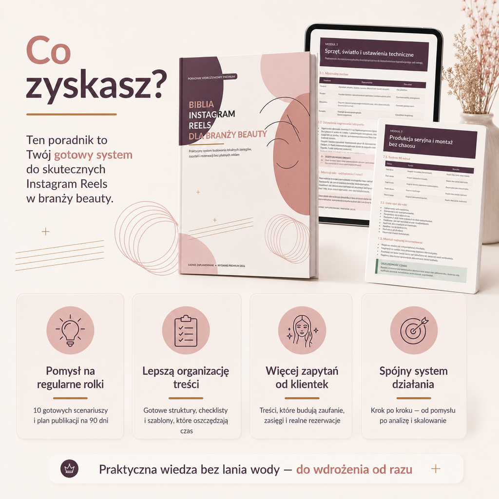 Poradnik Instagram Reels dla branży beauty – poradnik PDF
