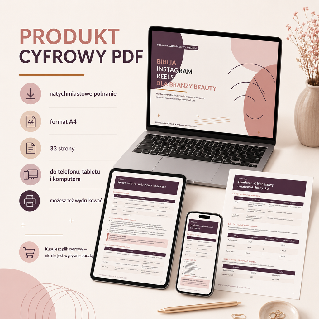 Poradnik Instagram Reels dla branży beauty – poradnik PDF