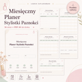 Miesięczny Planer Stylistki Paznokci - PDF A4 do druku i używania mobilnie