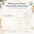 Miesięczny Planer Dla Pracownika Biurowego - PDF A4 do druku i używania mobilnie