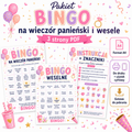 Pakiet Bingo wesele i na wieczór panieński- PDF do druku i użytku cyfrowego