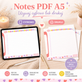 Pastelowy Notes PDF A5 – 10 stron do druku i używania cyfrowo